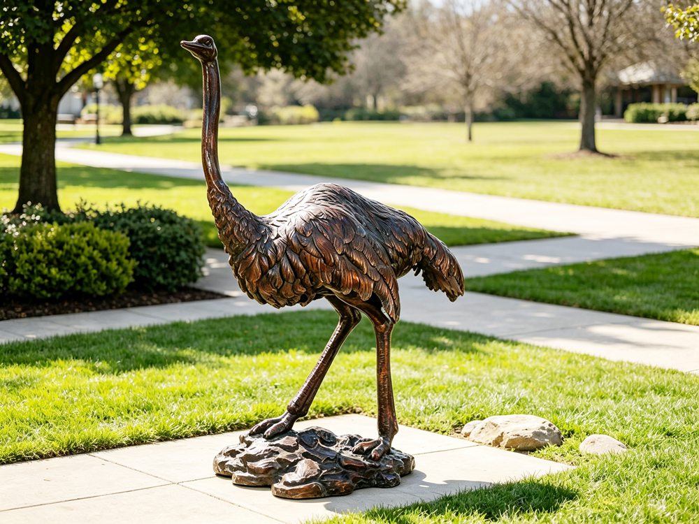 Bronze Ostrich Statue