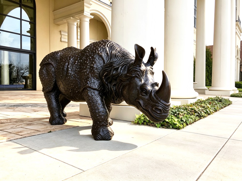 Bronze Rhino  Statue