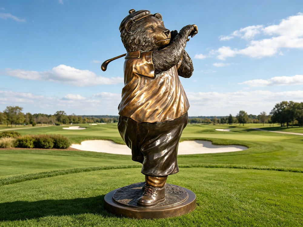 Bronze bear  Statue