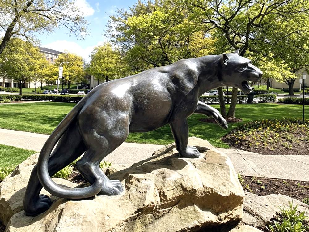 Bronze cougar  Statue