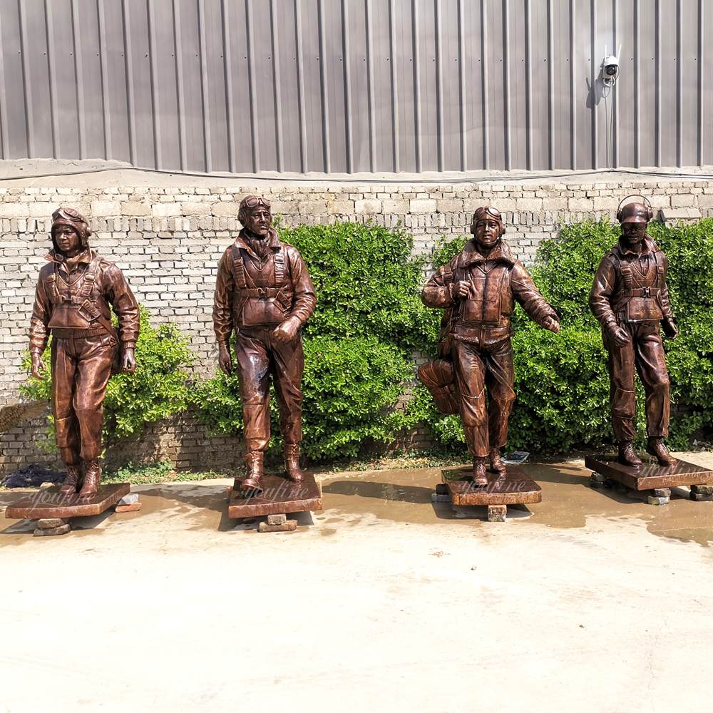 Fertiggestellte Bronzestatue zum Gedenken an die Tuskegee Airmen
