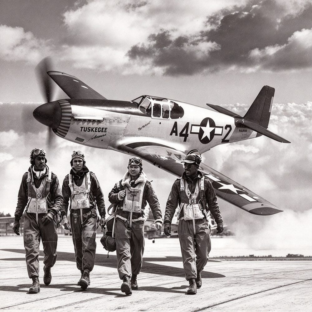 Historisches Foto der Tuskegee Airmen