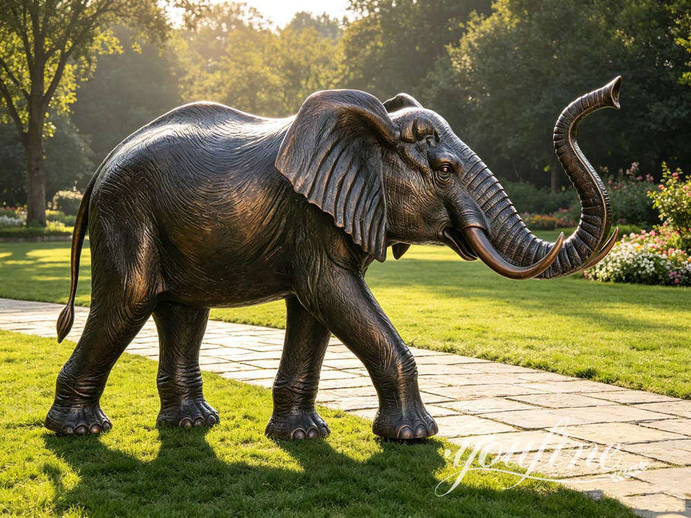 bronze elephant sculpture