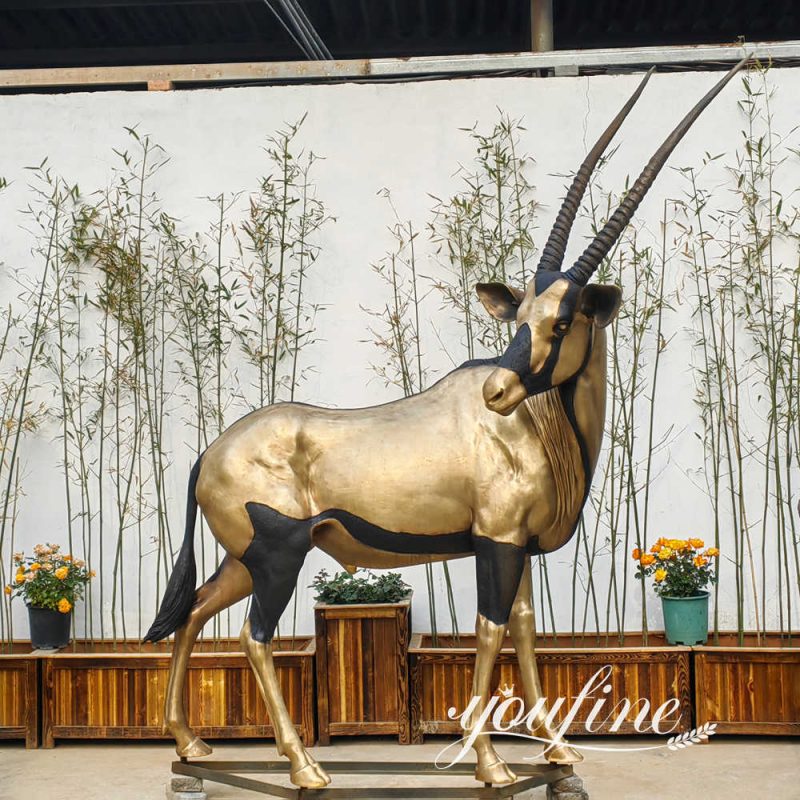 bronze oryx sculpture completed by YouFine