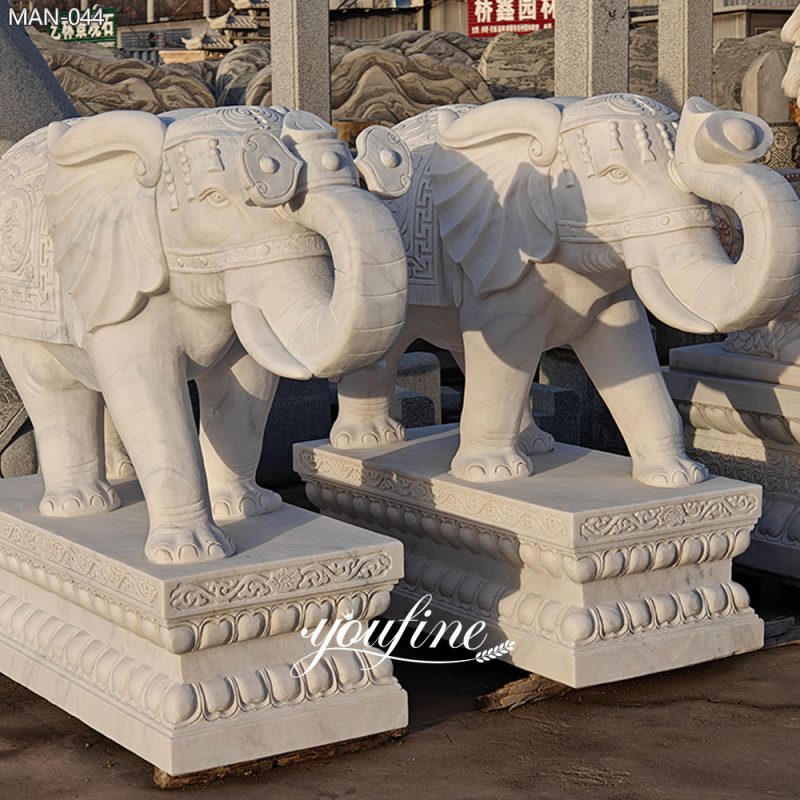 Estatua de mármol de elefante para jardín