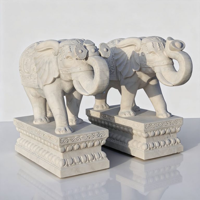 Stone Elephant Statue for Garden MAN-044