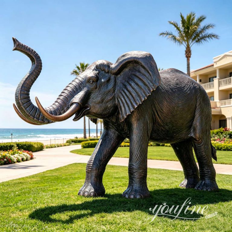 Bronze African Elephant Sculpture