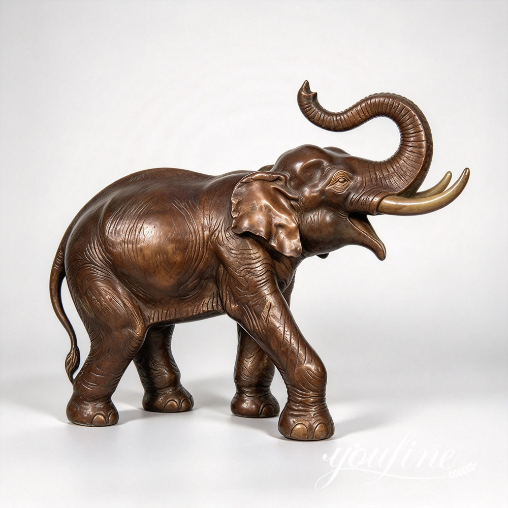Levensgroot bronzen beeld van een Aziatische olifant (4)
