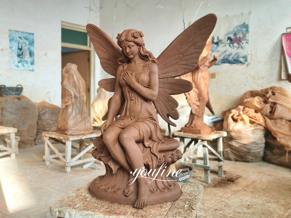 sitting fairy clay model