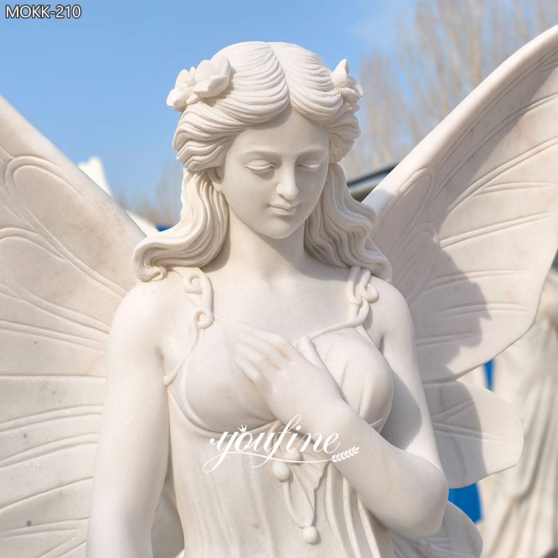 sitting fairy statue details