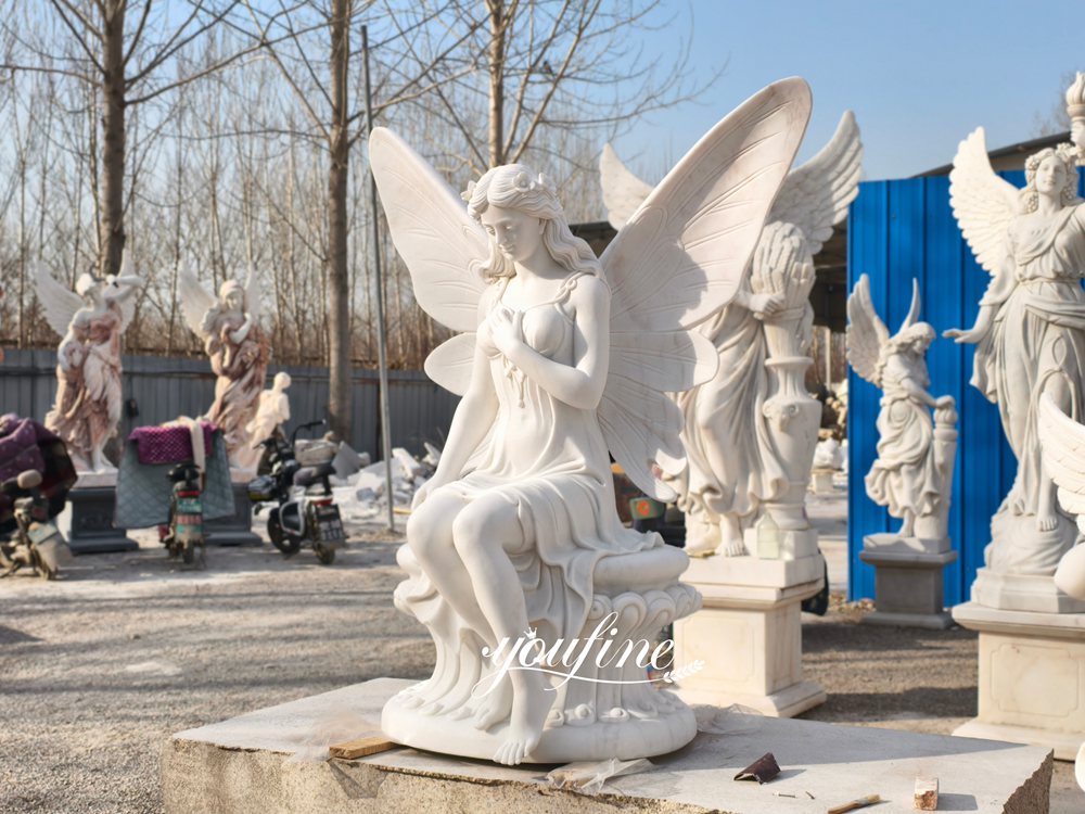 sitting fairy statue for garden