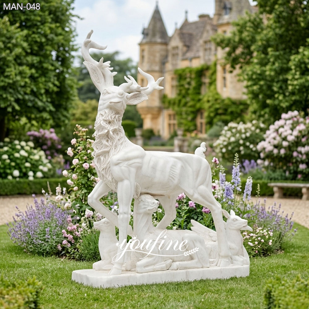 Outdoor Marble Deer Statue Outdoor Marble Deer Statue