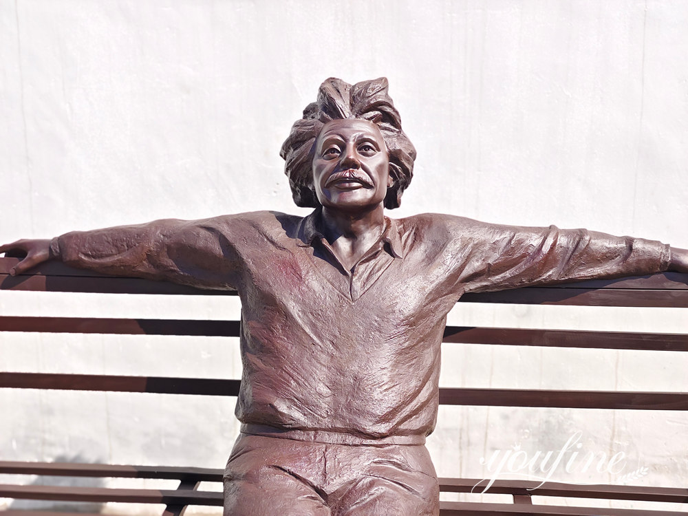 YouFine's finished Albert Einstein statue with custom made patina color (1)