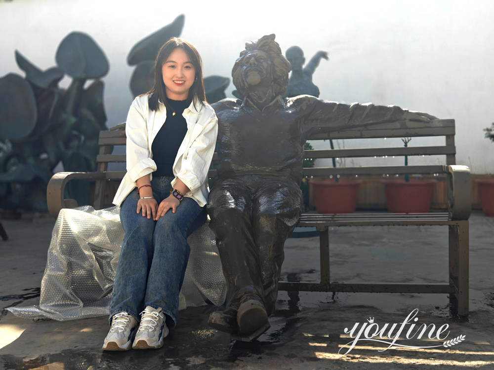 bronze Albert Einstein Statue at YouFine Factory