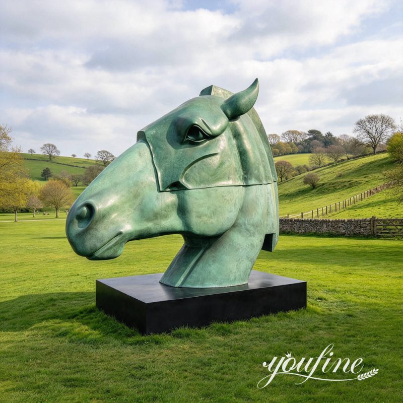 Grote bronzen paardenhoofdsculptuur – 5 meter hoge replica van Artemis BOKK-906