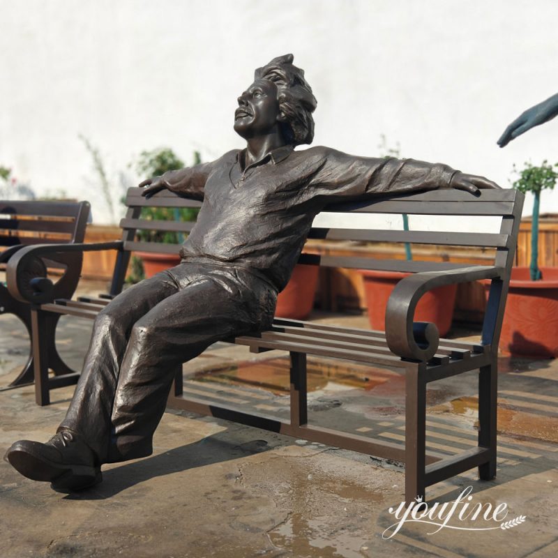 side view details of Albert Einstein Statue